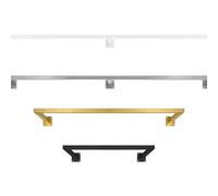 Natural Goods Berlin 1x Barre à Vêtements RECTANGLE | Montage Mural Facile | Tringle à Vêtements Blanche | Barres Métalliques Industrielles | Portant à Vêtements | Penderie Murale 110x12 cm