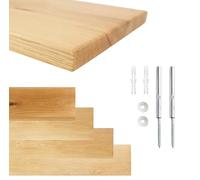 Natural Goods Berlin 1x Étagère Murale EICHE en chêne - Étagère Flottante en Bois avec Fixation Invisible - Planche Murale 20x60 cm - Bibliothèque Murale pour Livres - Étagère Design en Bois