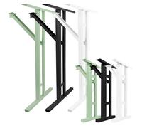 Natural Goods Berlin Lot de 2 Supports en Forme de I pour Table à Bière - Blancs, 70 x 42 cm, Pieds Pliables en Métal, Cadre Stable pour Extérieur et Jardin