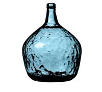 NATURAL LIVING Vase Dame Jeanne 16L Saphir en Verre Recycle D29CM X H42CM
