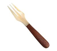 Natural Shell Spoon & Fork - Mother of Pearl | Wooden Handle Cutlery | 12x2.5cm Compact Size, Natural Shell & Wood Construction, 15g Lightweight Ergonomic Design, Non- Caviar & Appetizer S