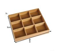 Natural Wood Serving Tray 9 Compartments Sturdy(9 Grids) | 9 separate grids, holds nuts candy tea, elegant wood look, living room kitchen decor, party essential