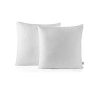 NATURALEX - Aloe-Vera - Lot de 2 Oreillers 60x60 Mémoire de Forme | Tissu Aloe-Vera - Soulagement de la Pression - Rembourrage Copeaux de Mousse HR - Maintien Souple