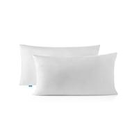 NATURALEX - Aloe-Vera - Lot de 2 Oreillers 70x40 Mémoire de Forme | Tissu Aloe-Vera - Soulagement de la Pression - Rembourrage Copeaux de Mousse HR - Maintien Souple