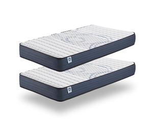NATURALEX - Perf.Dream - Pack de 2 Matelas 90x190-15 cm | Soutien Mousse à mémoire de Forme - Accueil Blue Latex - Confort Équilibré - Respirant - 7 Zones - Réversible - Pas Cher