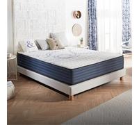 NATURALEX - Matelas PerfectDream 160x200-30 cm - Hybride - Ressorts Ensachés - Soutien Mousse à mémoire + Blue Latex - Confort Mi-Ferme - Réversible - Couchage Indépendant - Fabriqué en Europe
