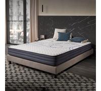 NATURALEX - Matelas PerfectSleep 160x190 cm - 21 cm - Soutien Mousse à mémoire de Forme - Accueil Blue Latex - Confort Équilibré - Respirant - 7 Zones - Réversible Face été/Hiver - Fabriqué en Europe