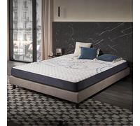 NATURALEX - Matelas PerfectSleep 80x190 cm - Soutien Mousse à mémoire de Forme - Accueil Blue Latex - Confort Équilibré - Respirant - 7 Zones - Réversible Face été/Hiver - Fabriqué en Europe