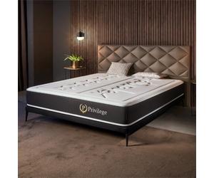 NATURALEX - Privilege - Matelas 160x200 Noyau Hybride - 26 cm | Ressorts Ensachés + Mousse Mémoire de Forme Premium - Blue Latex - Confort Mi-Ferme - Respirant - 7 Zones - Sommeil Isolé