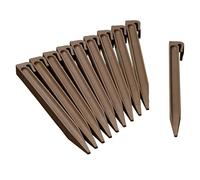 Nature 10x Chevilles d'ancrage de Jardin Taupe Bordure Pelouse Extérieur