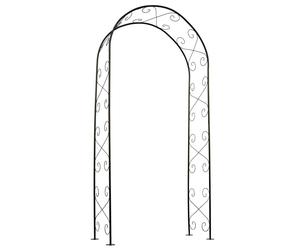 Nature Arc de roses métal 100x37x230 cm noir