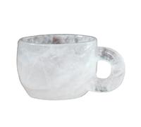 Nature Crystal Coffee Cup,Dream Amethyst Tea, Clear Quartz with Handle, Multi Colored Mugs Elegant Gift for Home Office, Crafts,White
