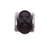 Kontakt-Simon DGZ2MZN.01/48 Douille en plastique anthracite IP20, 250 V, 75 mm, 46 mm