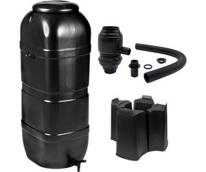 NATURE Ensemble collecteur d'eau - 100 litres - Forme colonne - Traité anti-UV - Fabriqué en Europe - Noir