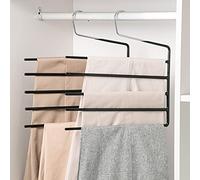 Nature Smile Lot de 3 cintres Robustes Multi-Couches pour économiser de l'espace - Antidérapants - 5 Niveaux - Cintres Ouverts pour Pantalons de Jardin, Pantalons, Jeans, écharpes