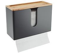 Nature Supplies | Distributeur Essuie Main Mural | Distributeur Papier Cuisine Et Salle De Bain | Devidoir Essuie Tout Mural | Porte Serviette De Table Feuille À Feuille, Pliés en V/C, Rechargeable