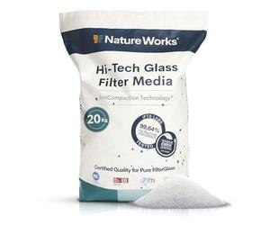 NATURE WORKS Hi-Tech Sable en verre fitrant pour piscine 20 kg