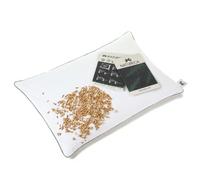 NATURECA Oreiller épeautre Bio, oreiller cervical naturel , coussin respirant balle d’épeautre, oreiller orthopédique avec housse en coton 40 x 60 cm