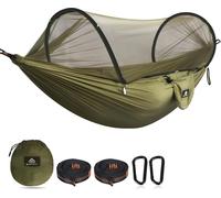 NATUREFUN Hamac de camping de voyage ultra-léger Moustiquaire 300 kg Capacité de charge Vert armée