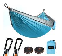 NATUREFUN Hamac Ultra-léger de Voyage Camping | 300 kg Capacité de Charge,(275 x 140 cm) Nylon à Parachute| 2 x Mousquetons de qualités, 2 x Sangles de Nylon| pour Jardin d'interieur/extérieur