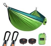 NATUREFUN Hamac Ultra-léger de Voyage Camping | 300 kg Capacité de Charge,(275 x 140 cm) Nylon à Parachute| 2 x Mousquetons de qualités, 2 x Sangles de Nylon| pour Jardin d'interieur/extérieur