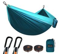NATUREFUN Hamac Ultra-léger de Voyage Camping | 300 kg Capacité de Charge,(275 x 140 cm) Nylon à Parachute| 2 x Mousquetons de qualités, 2 x Sangles de Nylon| pour Jardin d'interieur/extérieur