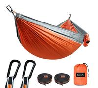 NATUREFUN Hamac Ultra-léger de Voyage Camping | 300 kg Capacité de Charge,(275 x 140 cm) Nylon à Parachute| 2 x Mousquetons de qualités, 2 x Sangles de Nylon| pour Jardin d'interieur/extérieur