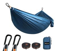 NATUREFUN Hamac Ultra-léger de Voyage Camping | 300 kg Capacité de Charge,(275 x 140 cm) Nylon à Parachute| 2 x Mousquetons de qualités, 2 x Sangles de Nylon| pour Jardin d'interieur/extérieur