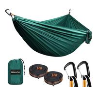 NATUREFUN Hamac Ultra-léger de Voyage Camping 300 kg Capacité de Charge,Respirante, séchage Rapide (300x200cm) | 2 x Mousquetons de qualités, 2 x Sangles Inclus | pour Jardin d'interieur/extérieur
