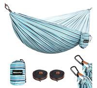NATUREFUN Hamac Ultra-léger de Voyage Camping |300 kg Capacité de Charge,Respirante,Séchage Rapide Hamac(275x140 cm)| 2 x Mousquetons de qualités,2 x sangles Inclus | Pour Jardin d'interieur/Extérieur