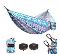 NATUREFUN Hamac Ultra-léger de Voyage Camping |300 kg Capacité de Charge,Respirante,Séchage Rapide Hamac(275x140 cm)| 2 x Mousquetons de qualités,2 x sangles Inclus | Pour Jardin d'interieur/Extérieur