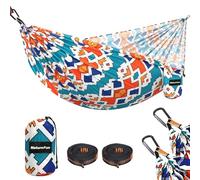 NATUREFUN Hamac Ultra-léger de Voyage Camping |300 kg Capacité de Charge,Respirante,Séchage Rapide Hamac(275x140 cm)| 2 x Mousquetons de qualités,2 x sangles Inclus | Pour Jardin d'interieur/Extérieur