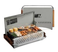 Naturehike Barbecue au Charbon de Bois Pliable 50,2 x 32,8 x 33,5 cm pour Ordinateur Portable - Barbecue de Camping Portable - Plateau de Table - Barbecue de Table pour l'extérieur - Gris