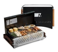 Naturehike Barbecue au Charbon de Bois Pliable 50,2 x 32,8 x 33,5 cm pour Ordinateur Portable - Barbecue de Camping Portable - Plateau de Table - Barbecue de Table pour l'extérieur - Noir