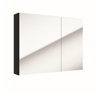 Naturel - Colonne miroir suspendue - Naturel - Stilla - 80x60x15 cm - noir