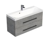 Naturel - Meuble de salle de bain avec vasque Naturel Cube Way 100x53x40 cm béton (CUBE2100ZBE)
