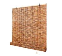 Naturel Store Enrouleur Roseau Store Bambou Intérieur Exterieur Imperméables Rideau de Paille Occultant 70% Anti-UV Intimité Pour Terrasse Jardin Gazebo 50 90 100 140 150 160cm Sur Mesure(W130xH200cm)
