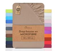 NatureMark Drap de lit en Microfibre à Prix réduit ! Beaucoup de Tailles et de Couleurs Marchandise de Marque (Drap de lit 120 x 200 cm, Sable/Beige)