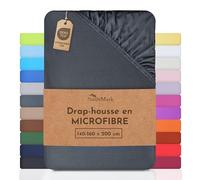 NatureMark Drap de lit en Microfibre à Prix réduit ! Beaucoup de Tailles et de Couleurs Marchandise de Marque (Drap de lit 140x200-180x200 cm, Gris Anthracite)