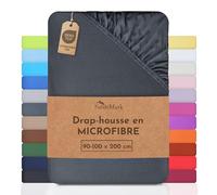 NatureMark Drap de lit en Microfibre à Prix réduit ! Beaucoup de Tailles et de Couleurs Marchandise de Marque (Drap de lit 90x200-120x200 cm, Gris Anthracite)
