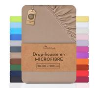 NatureMark Drap de lit en Microfibre à Prix réduit ! Beaucoup de Tailles et de Couleurs Marchandise de Marque (Drap de lit 90x200-120x200 cm, Sable/Beige)