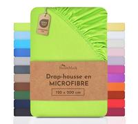 NatureMark Drap de lit en Microfibre à Prix réduit ! Beaucoup de Tailles et de Couleurs Marchandise de Marque (Drap de lit 120x200 cm, Pomme Verte)