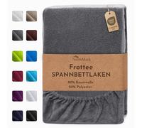NatureMark Drap-Housse en éponge - Doux et Respirant, respectueux de la Peau, Pratique et Facile d’Entretien, Durable et résistant, 80% Coton & 20% Polyester,180 x 200-200 x 200 cm,Gris Anthracite