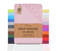 NatureMark Drap-Housse en Jersey, 100% Coton, Disponible dans de Nombreuses Tailles et Couleurs, qualité Oeko-Tex Standard 100, 90 x 200 cm - 100 x 200 cm, Rose