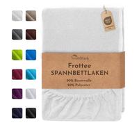 NatureMark Drap-housse en tissu éponge, weiß, 180 x 200 - 200 x 200 cm