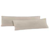 NatureMark Lot de 2 Taie d'oreiller en Jersey Taille 40 x 145 cm pour Coussin de positionnement latéral taies d'oreiller en 14 Couleurs, 100% Coton (Sable/Beige)