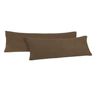 NatureMark Lot de 2 Taie d'oreiller en Jersey Taille 40 x 145 cm pour Coussin de positionnement latéral taies d'oreiller en 14 Couleurs, 100% Coton (Chocolat)