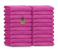 NatureMark Serviettes d'invité - Lot de 20 (30x50 cm), 100% Coton, certifiées Oeko-TEX, Douces, absorbantes et faciles d'entretien - pour Salle de Bain, invités & Spa - Rose