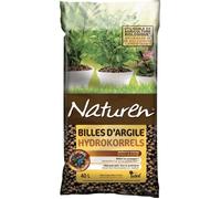 NATUREN FERTILIGENE NATGIL - Billes d'argile UAB 40 L - Améliore Le Drainage - Réduit Les arrosages - Protège Les Racines du Gel - Idéal pour Pots, bacs et jardinières - Billes de Calibre 4-16 mm