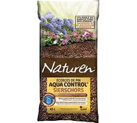 NATUREN NATECOR - Paillage d'Ecorces de Pin Naturel 40 L - Efficace Contre la levée des Mauvaises Herbes - Retient l'humidité jusqu'à 6 Fois Plus Longtemps - Paillage idéal allées, massifs, Bordures